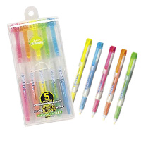 蛍光ペン preppy プレピー 5本セットの画像