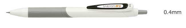 サラサドライ　0.4ｍｍ　ホワイト軸　ジェルボールペン 縮小画像2