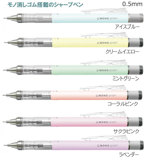 モノグラフライト パステルカラー　0.5ｍｍ 縮小画像2