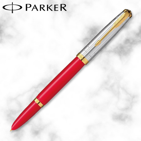 パーカー　パーカー51　MH　レイジレッドGT　万年筆　ステンレスペン先の画像