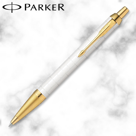 パーカー　ＩＭ 　プレミアム　パールホワイトGT　ボールペンの画像