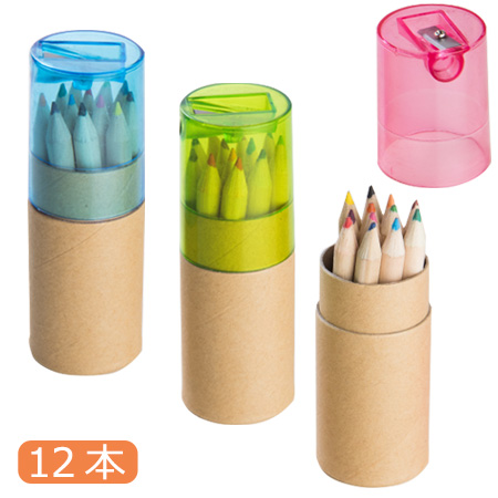 色えんぴつ12PCSシャープナー付きの画像