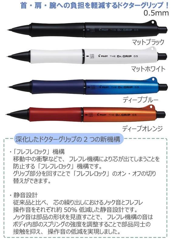 ザ・ドクターグリップ ブラックアクセント0.5mm シャープペンシル 縮小画像2